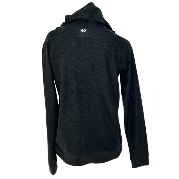 90 Degrees By Reflex Textured Pullover Hoodie With Pocket Charcoal Grey Men's S - Picture 9 of 12